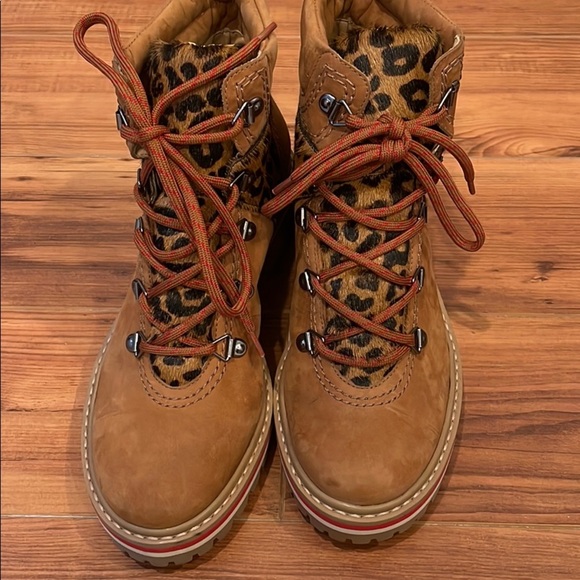 Schutz Leopard Lace Up Boot - Picture 5 of 6